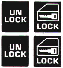 Electric Door Lock Reproduction Stickers